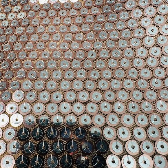 MAC POM Rose Gold Metallic Bling Sequin Clutch Pouch Cosmetic Make Up Wallet - Picture 2 of 5